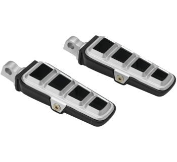 Kuryakyn 6666 Silver Dillinger Foot Peg w/Adapter Universal Harley Fit