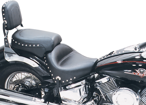 Mustang 75910 Black Two Piece Studded Seat 00-11 Yamaha VStar XVS1100