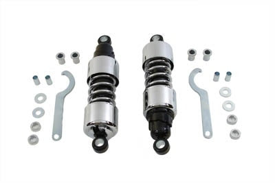 V-Twin 54-0027 Chrome 13-1/2" AEE Dura Rear Shock Set 54-78 Harley FL & XL