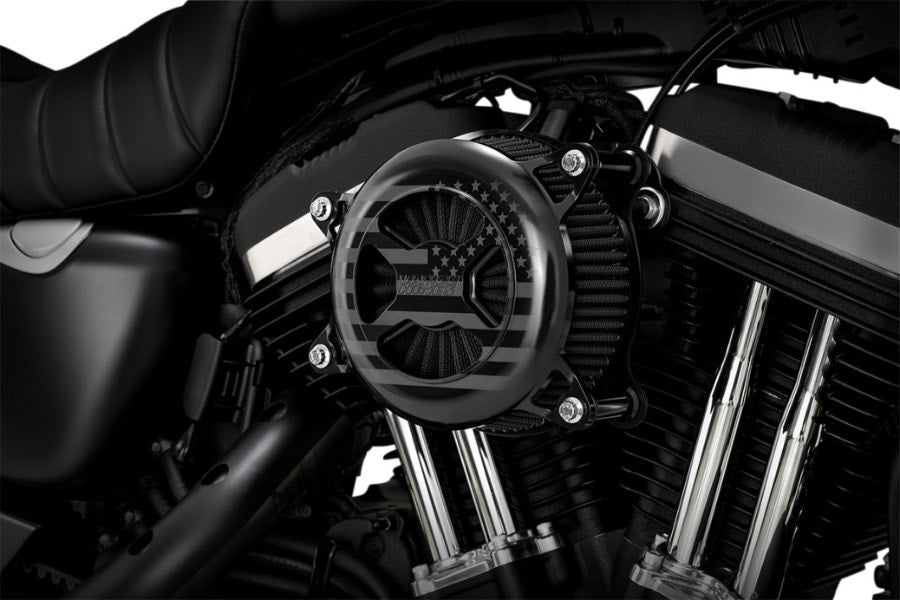 Vance & Hines 42339FG Black VO2 America Billet Air Intake Cleaner Harley XL 91-22