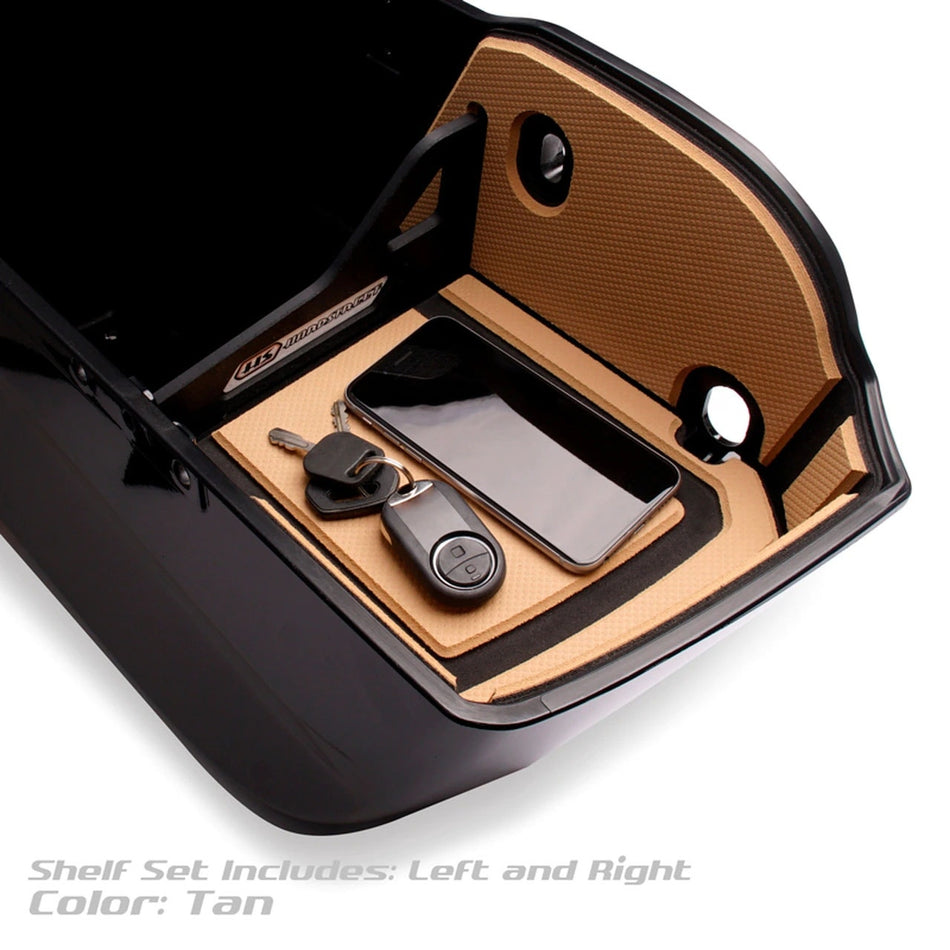 Hardstreet Ryt-There Saddle Bag Shelf Flat Single-Hinge Tan Indian 19-Up