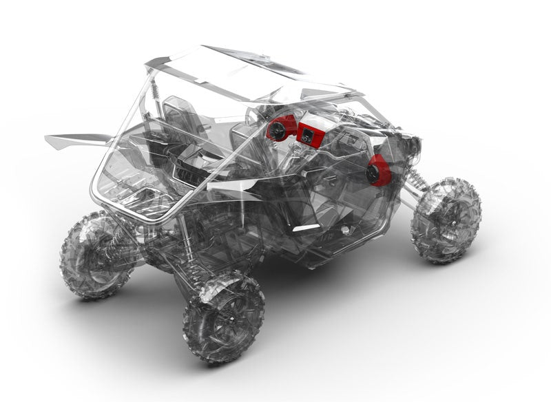 Rockford Fosgate YXZ-STAGE2 PMX-2 Stereo w/ Front Speaker Kit for Yamaha YXZ1000R