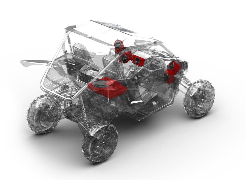 Rockford Fosgate YXZ-STAGE5 400 Watt Amplified Stereo Front Upper Speaker Subwoofer