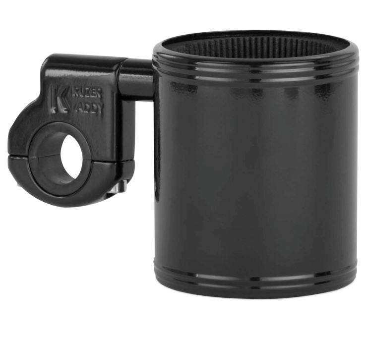 Kruzer Kaddy Black Cup Drink Holder Harley Handlebar Mount #300
